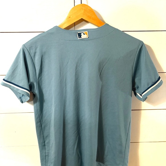 Majestic Kids Light Blue Royals Jersey - Picture 5 of 6